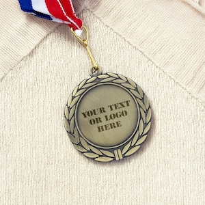 Award Medal Personalized - Custom Bronze Medals - Custom Engraved Medals - Medals No Minimum - Custom Logo Medals - Laser Engraved Medals