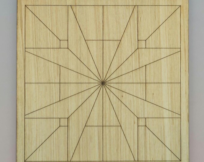 G8 - Geometric Barn Quilt Square, Unfinished Wall Art Square, DIY Paintable, Wood Cutout, Wooden, Art and Crafts, Wall Décor, Mosaic