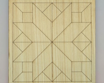 G1 - Barn Quilt Style Quilt Pattern DIY, Unfinished Wood Cutout, Paint by Line, Wood Barn Quilt, DIY Unfinished Paintable Wood Wall Decor