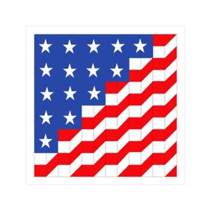 Waiving Flag, Digital Download, Barn Quilt SVG File, Laser Cut File,  Glowforge File, Vector Graphic, Cricut File for Cutting