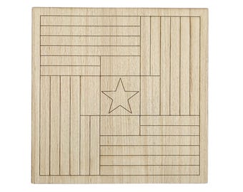 P9 - Patriotic Barn Quilt Pattern American Flag DIY, Unfinished Wood Cutout, Paint by Line, Wood Barn Quilt, DIY Unfinished Paintable Wood
