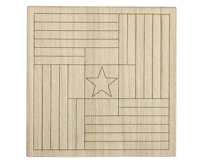 P9 - Patriotic Barn Quilt Pattern American Flag DIY, Unfinished Wood Cutout, Paint by Line, Wood Barn Quilt, DIY Unfinished Paintable Wood