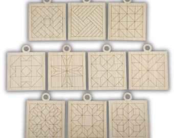 D&D Barn Quilt Pattern Ornaments Painting Kit, DIY Craft Kit, Ornament Painting Kit, Holiday Christmas Craft, Holiday DIY, Holiday Party CO2