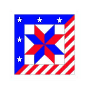 Patriotic Flag, Digital Download, Barn Quilt SVG File, Laser Cut File,  Glowforge File, Vector Graphic, Cricut File for Cutting