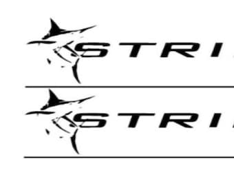 Set of (port and starboard) Striper Replacement boat decals / Stickers. Marine grade material!