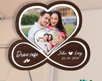 Custom Photo Car Visor Clip, Personalized Sun Visor Picture Clip