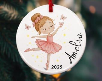 Personalized Ballerina Ornament 2025: Ballet Christmas Tree Keepsake, Gift for Dancers