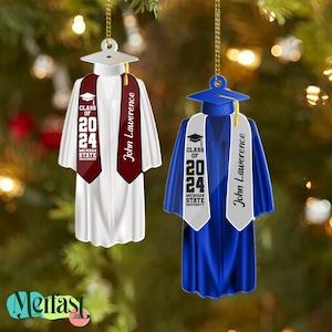 Personalized Class of 2025 Graduation Ornament, College or High School Grad Gift, Unique Custom Graduation Keepsake, Gift for Him or Her