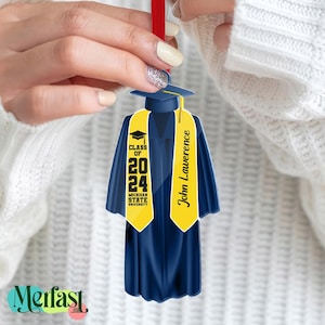 Personalized High School Grad Gift, College Graduation Keepsake, Class of 2025 Ornament, College Grad Gift for Her