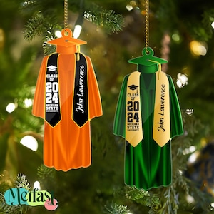 Class of 2025 Ornament, Personalized Graduation Ornament, High School Grad Gift, College Graduation Keepsake, Unique Custom Graduation Gifts