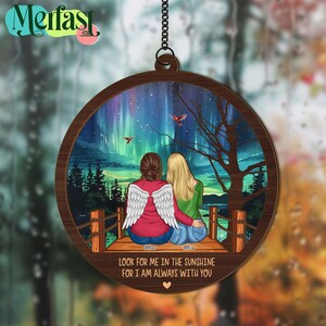 Memorial Suncatcher Ornament, Personalized Remembrance Gift for Parents, "I Am Always with You," Bereavement or Sympathy Keepsake