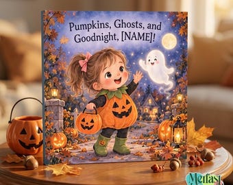 First Halloween Personalized Baby Book, Custom Toddler Storybook, 1st Halloween Keepsake Gift for Boy or Girl