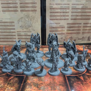 18 Demons and Hellspawn Miniatures for D&D, Pathfinder and TTRPG