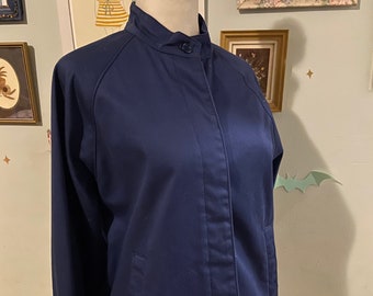 Vintage navy blue lightweight sports jacket • by Captions • size 10