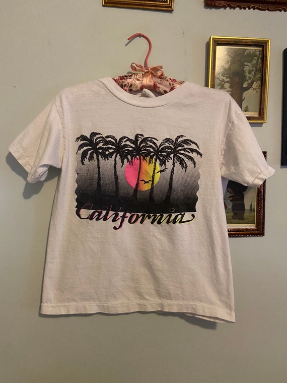 Vintage cotton California sunset T-shirt • size M… - image 2