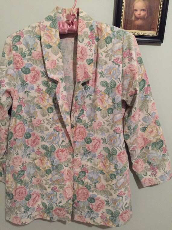 vintage floral blazer