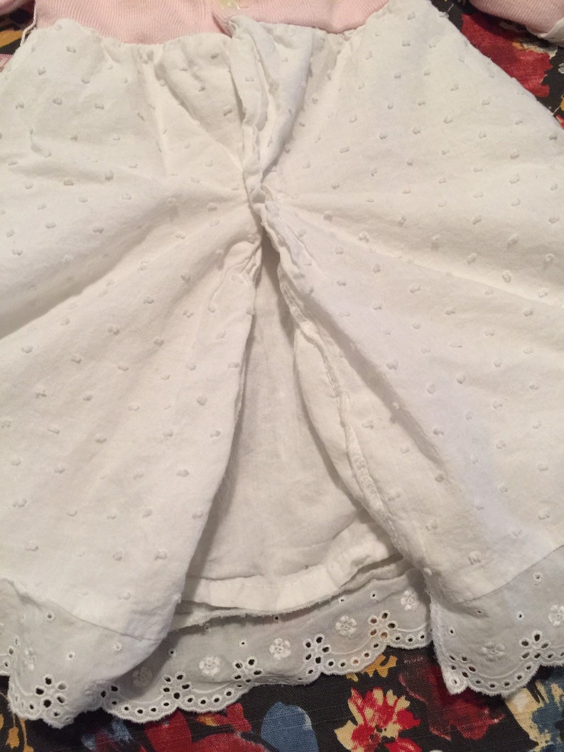Vintage pink and white eyelet dress 6 months