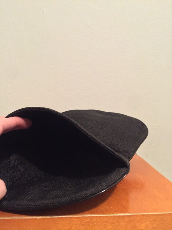 Vintage black bow foldable handbag - image 7