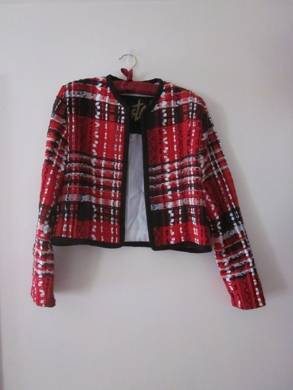 red boucle jacket