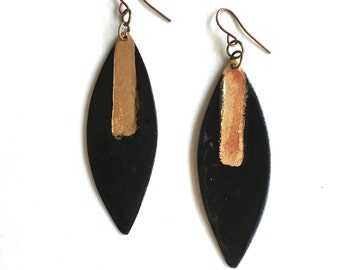 Black and Gold Earrings