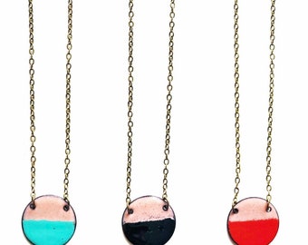 Collier émail - choisissez votre couleur