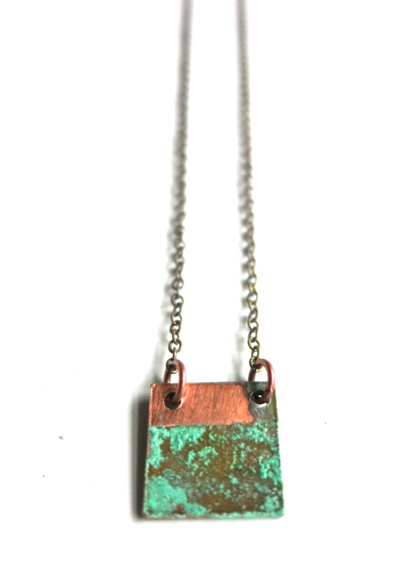 Patina Square Necklace image 2