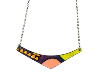 Abstract Enamel Necklace