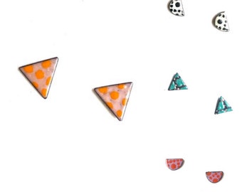 Enamel Earrings- Choose your shape and color!