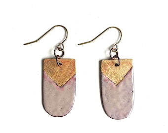 Grey and Gold Earrings