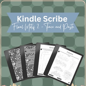 花のモチーフ 2 - Kindle Scribe のトレースと貼り付け