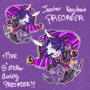Jester Dakimakura PREORDER (3" FREE sticker only during PREORDER) – The Freak Circus, Double-Sided Body Pillow Cover, Pierrot Fan Art DAKIMAKURA + Jester