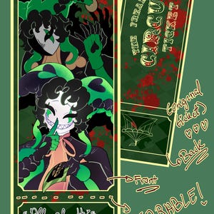 Jester Dakimakura PREORDER (3" FREE sticker only during PREORDER) – The Freak Circus, Double-Sided Body Pillow Cover, Pierrot Fan Art image 7