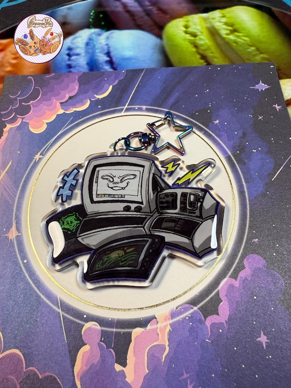 Painter Keychain – Pressure Roblox Fan Art, Acrylic Charm, Painter Charm