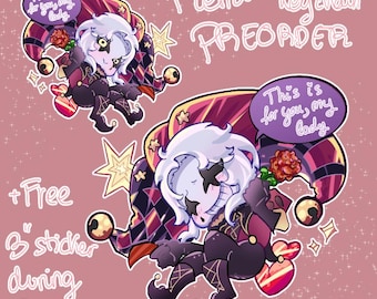 Pierrot Keychain PREORDER – The Freak Circus Fan Art, Double Sided Acrylic Charm