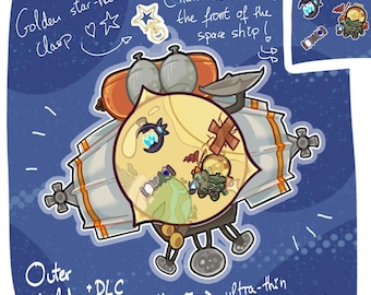 Outer Wilds Shaker Keychain – FREEBIES ONLY during PREORDER - Spaceship Acrylic Charm, Echoes of the Eye