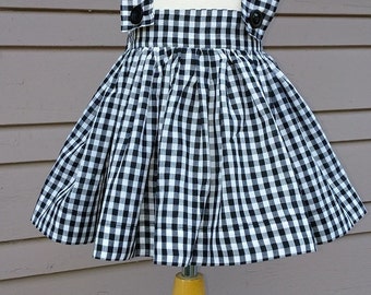 Super Skirt for school and more with suspenders straps, super cute! stylish, size 6-9 mo, 12mo, 2T, 3T, 4T, 5, 6, 8, 10, 12