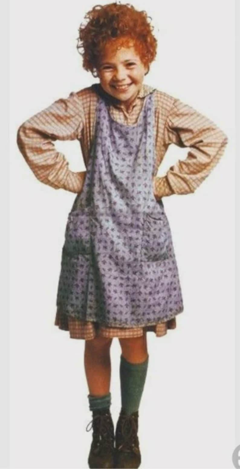 Annie the Musical Orphan's costume any size, dress and jumper with patch pockets. image 1