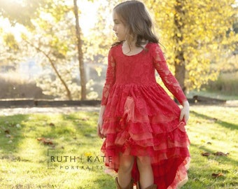 Perfect holiday dress lace stretch with tullee layers sizes from 12 month to 12 yaers old