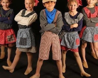 Custom listing for group of 8 orphans costumes for Annie The Musical.