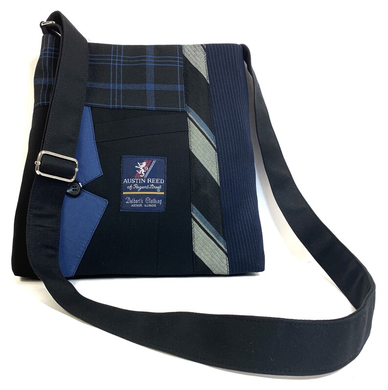 Miles Crossbody 3622 Recycled Suit Coat Bag Crossbody Bag Etsy