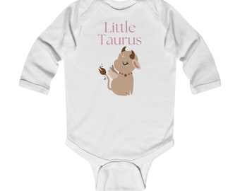 Little Taurus bodysuit, Taurus star sign newborn Infant Fine Jersey Long Sleeve Bodysuit