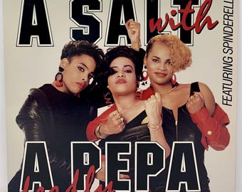 Vintage 1988 Salt 'N' Pepa A Salt With A Deadly Pepa (VG++) Vinyl LP Next Plateau Records Inc. PL-1011 - Featuring Shake Your Thang