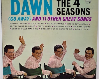 Vintage Mono Promo 1964 The 4 Seasons Dawn (Go Away) (VG++) Vinyl LP Philips PHM 200-124 - Featuring 16 Candles & Breaking Up Is Hard To Do