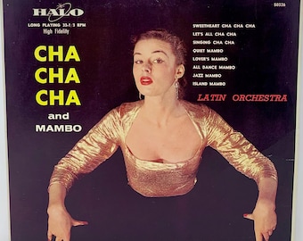Vintage 1958 Latin Orchestra Cha Cha Cha And Mambo (NM) Mono Vinyl LP Halo Records 50326