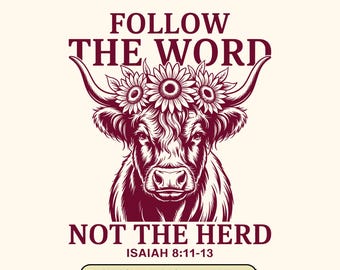Retro Christian Western SVG: Bible Verse, Cattles Design (Digital Download)