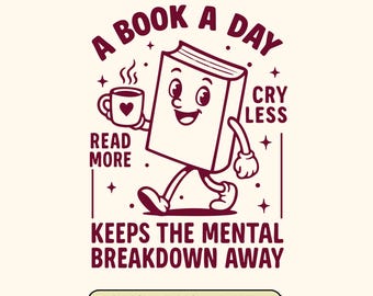 Buchliebhaber SVG: Lustiges Buch Meme Shirt Design (Digitaler Download)