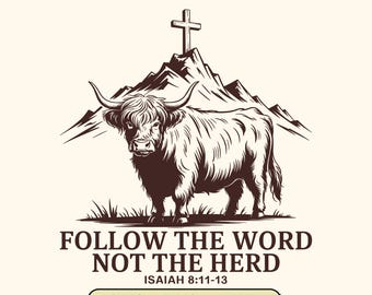 Retro Christian Western SVG: Bible Verse, Cattles Design (Digital Download)