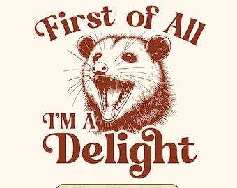 Funny Opossum Meme SVG: Sarcastic Animal Design (Digital Download, PNG, DXF Files Included)