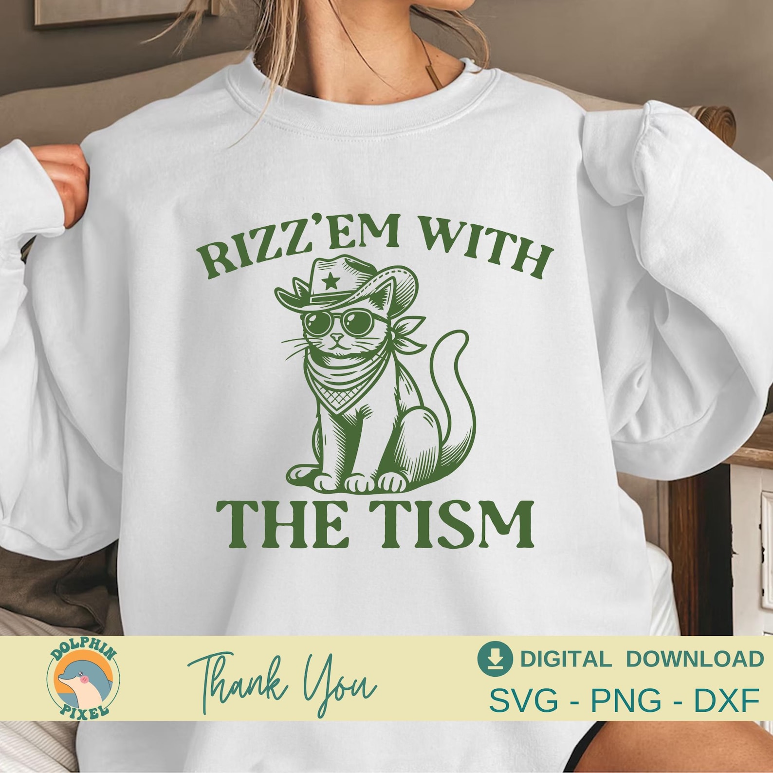 Tism Rizm Svg Funny Cat Meme SVG: Rizz 'em With the 'tism, Adult Humor (digital Files ...