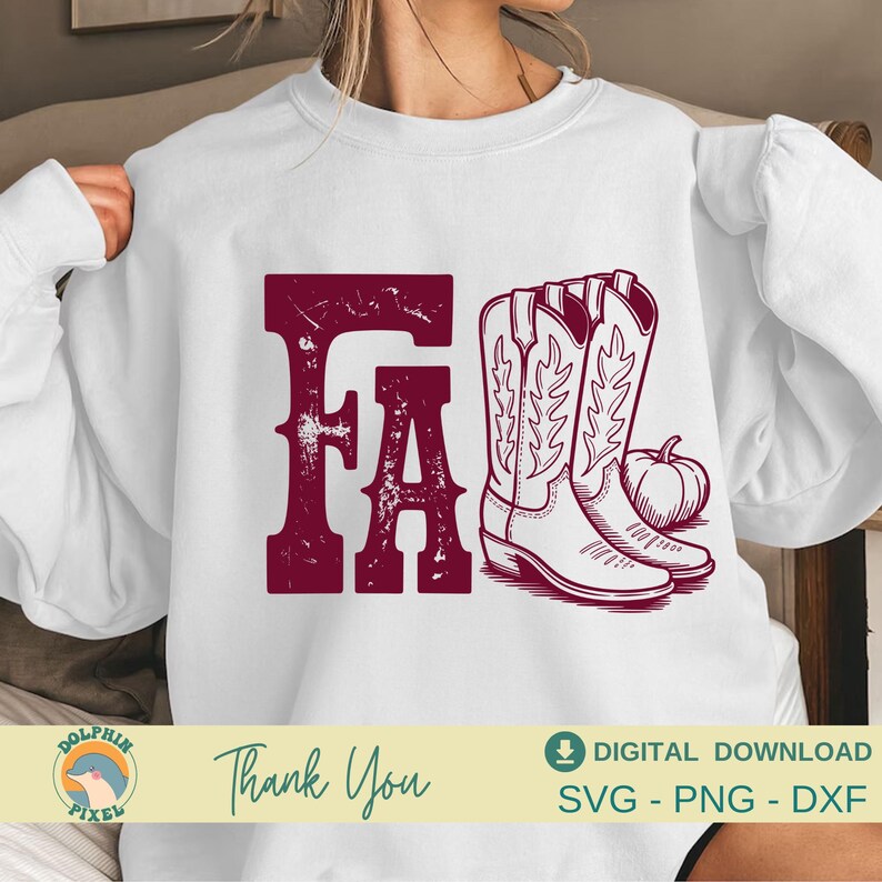 Western Cowgirl Fall SVG, Retro Pumpkin Fall Season Png, Cowgirl Boots Fall, Fall Western Design, First Day Fall Svg